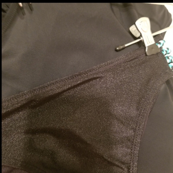 TAHITI Mix & Match Series Black & Turquoise Tankini Swimsuit S Top & L Btm - Picture 15 of 15